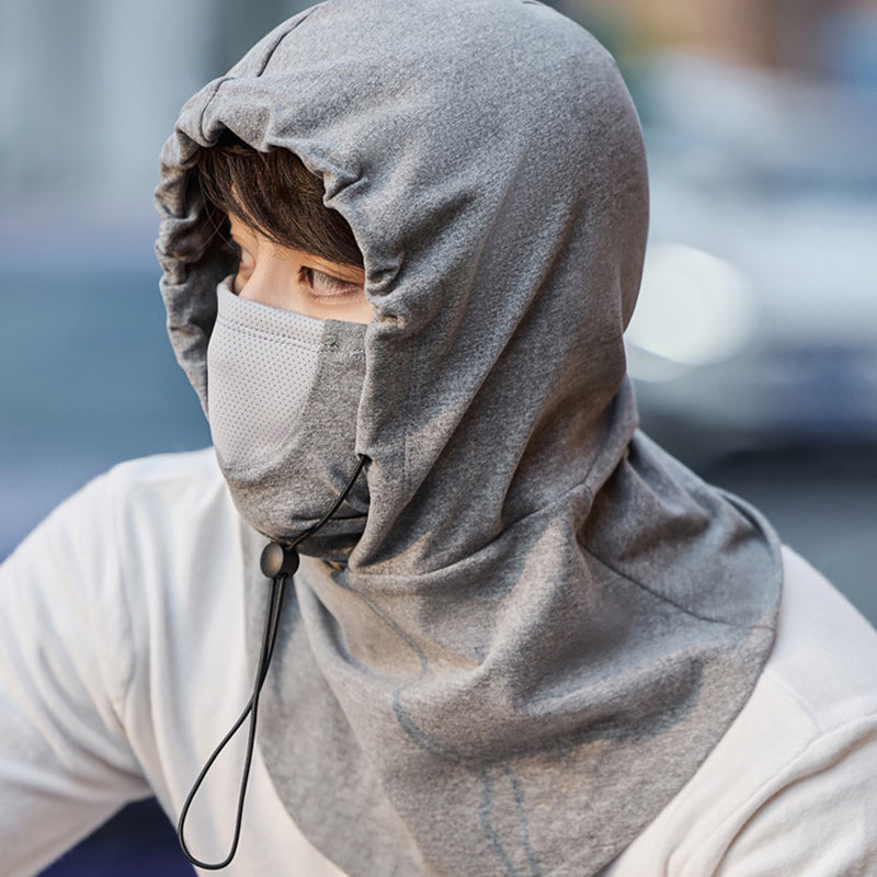 Hooded Face Mask with Neckwarmer for Cycling