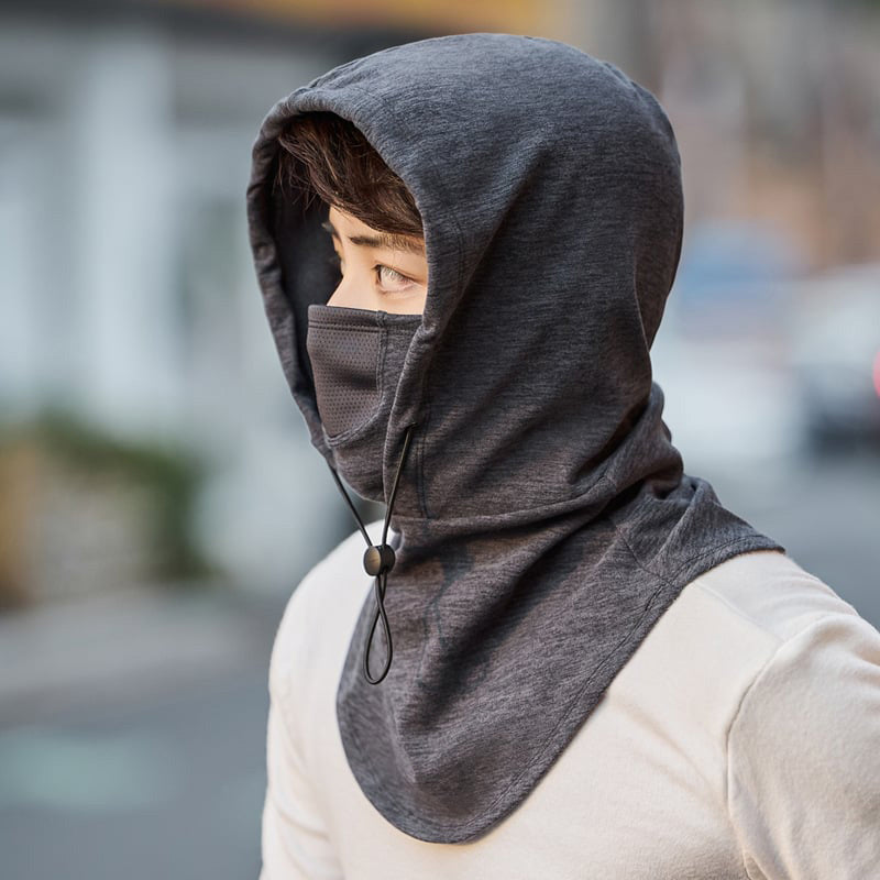 Hooded Face Mask with Neckwarmer for Cycling